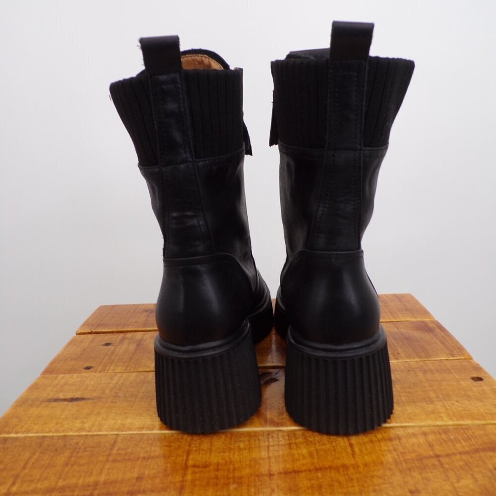 Leather Moto Black Boots Belle & Bloom More To Come Women Us 5 - 5.5 Eu 36. Euc — image 6 of 8